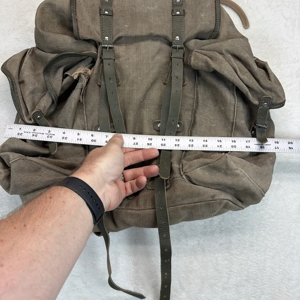 Vintage Lafuma Canvas External Frame Backpack Rucksack Made in France Hiking